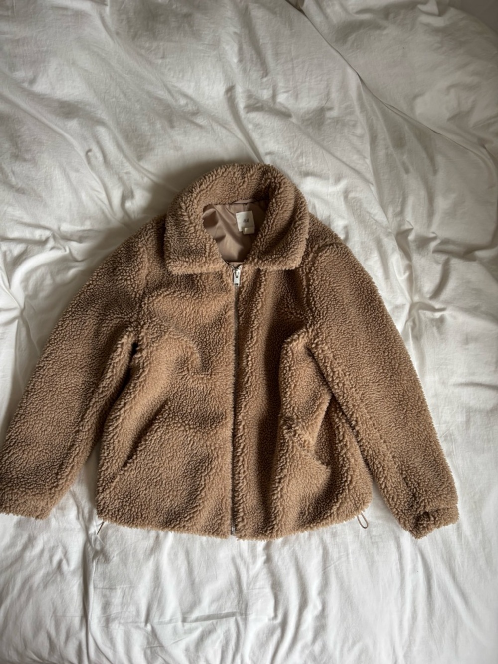 H&M Teddy Jacket in Light Brown